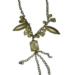 Green Beaded Golden Necklace